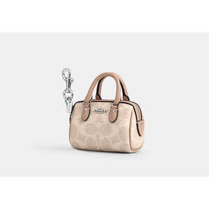 Coach Mini Rowan Bag Charm In Signature Canvas
